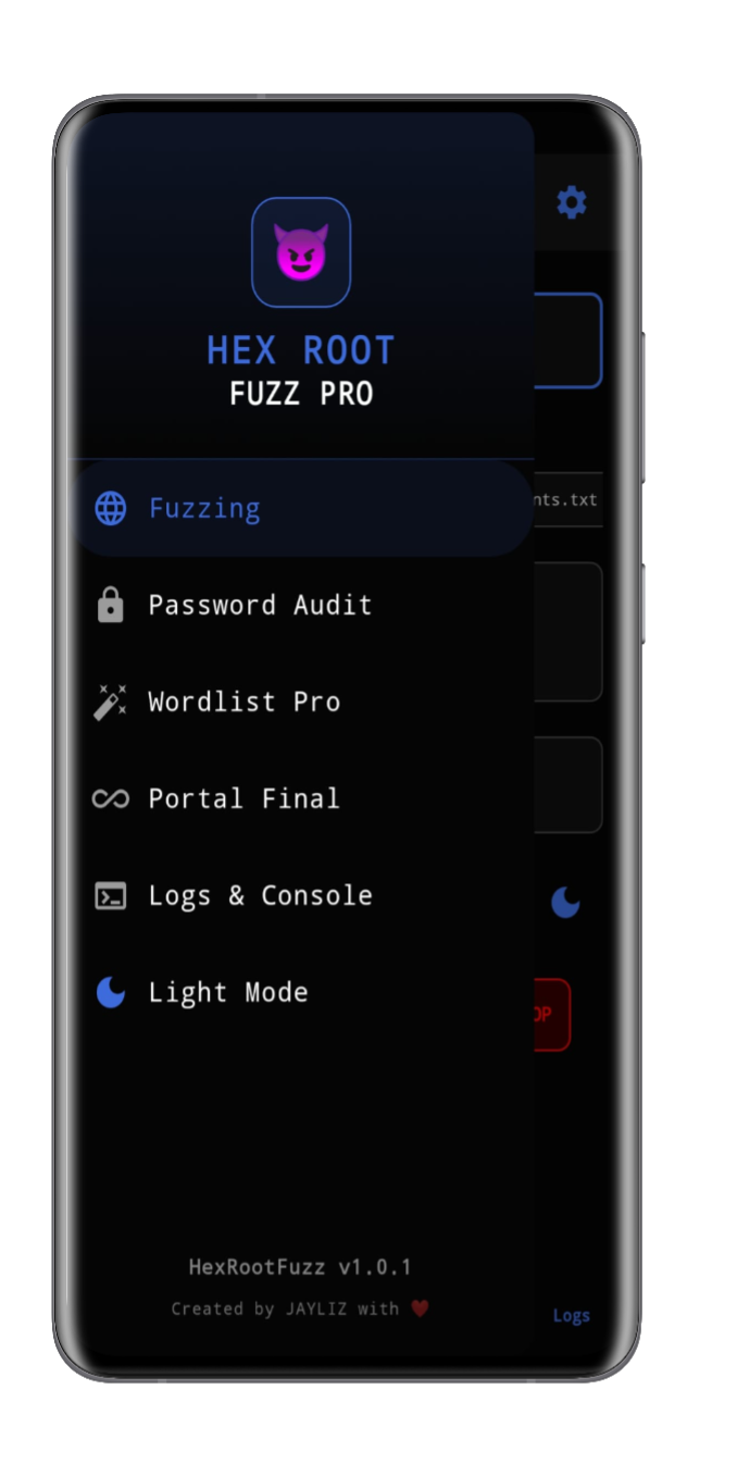 HexRootFuzz Android interface