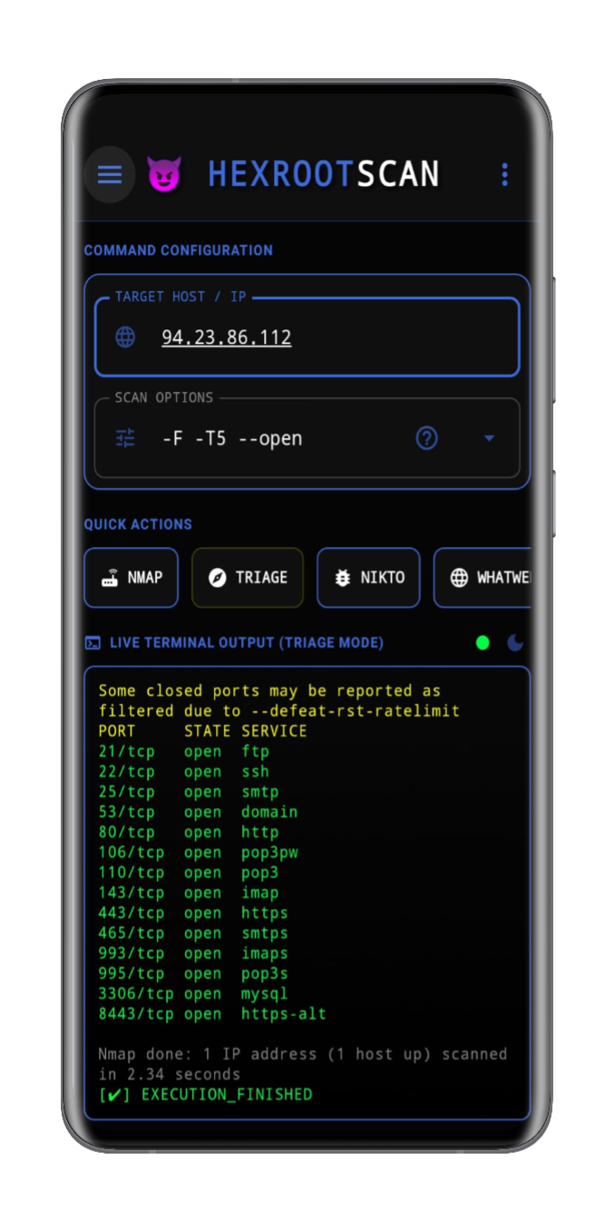 HexRootScan network tools